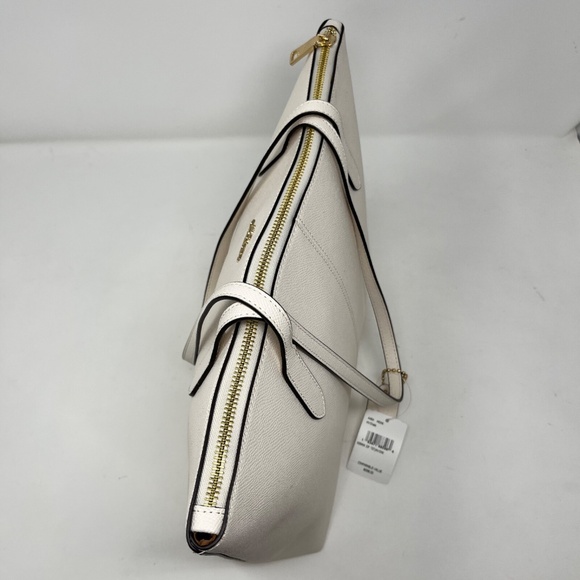 COACH Leather Medium Zip Tote Bag Chalk 4454 - New with cosmetic defects - Picture 5 of 11